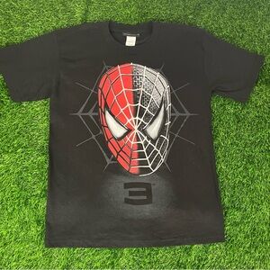 2007 Marvel Spider-Man 3 Movie Promo T-Shirt Red Black Kids Size Medium